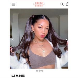 INH Liane Clip-in Ponytail Extension, Dark Brown Color